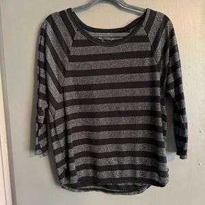 Black & Silver Stripped Blouse